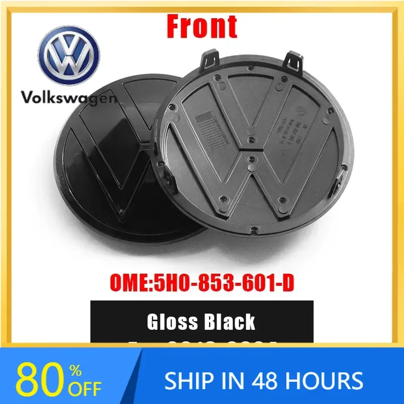 

2026 Hot For VW VOLKSWAGEN 1Pcs 139mm 110mm VW Car Logo Emblem Hood Front And Rear Tail Mark Rear Badge Stickers For Volkswagen