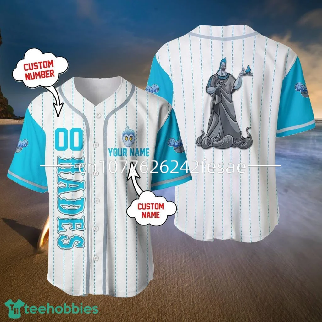 New Villain Hades baseball Jersey Disney Custom Name And Number Men\'s And Women\'s Baseball Jersey