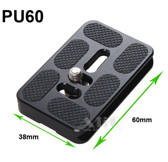 Tripod Monopod Quick Release Plate PU-60 60mm for Benro Arca Swiss Ball Head Compatible PU60