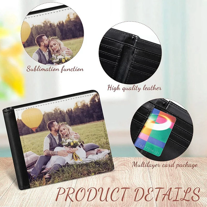 4Pcs Sublimation Wallet Blank Heat Transfer Wallet Blank Sublimation Wallet With ID Windows For Travel Work Graduation