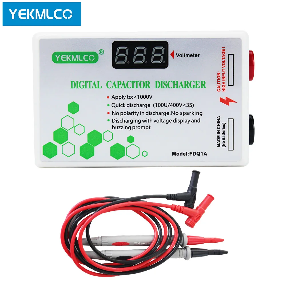 Descargador de condensadores 10-1000V protección de descarga rápida herramienta de descarga de voltaje de electricista para electrónica