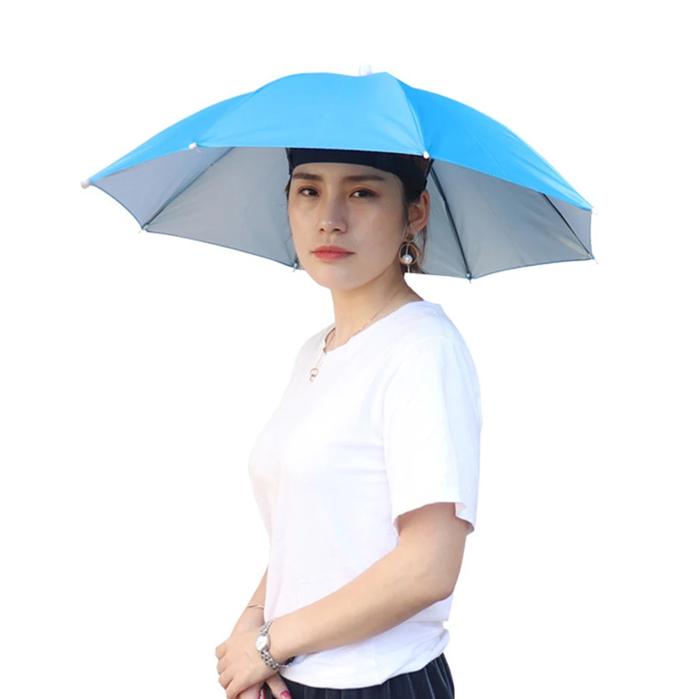 

Umbrella Hat Hands Free Headwear Umbrella 27 Inch Diameter Fishing Cap for Kids Men Women for Sun Rain Beach Golf Fishing Hiking