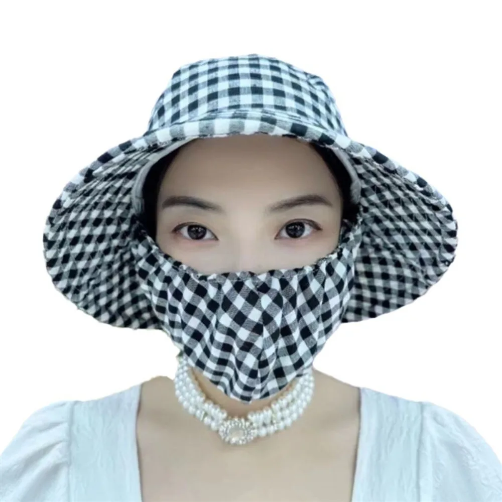 Hot Sale Wide Brim Tea Picking Cap Shawl Anti-uv Agricultural Work Hat Protect Neck Fisherman Hat Gift