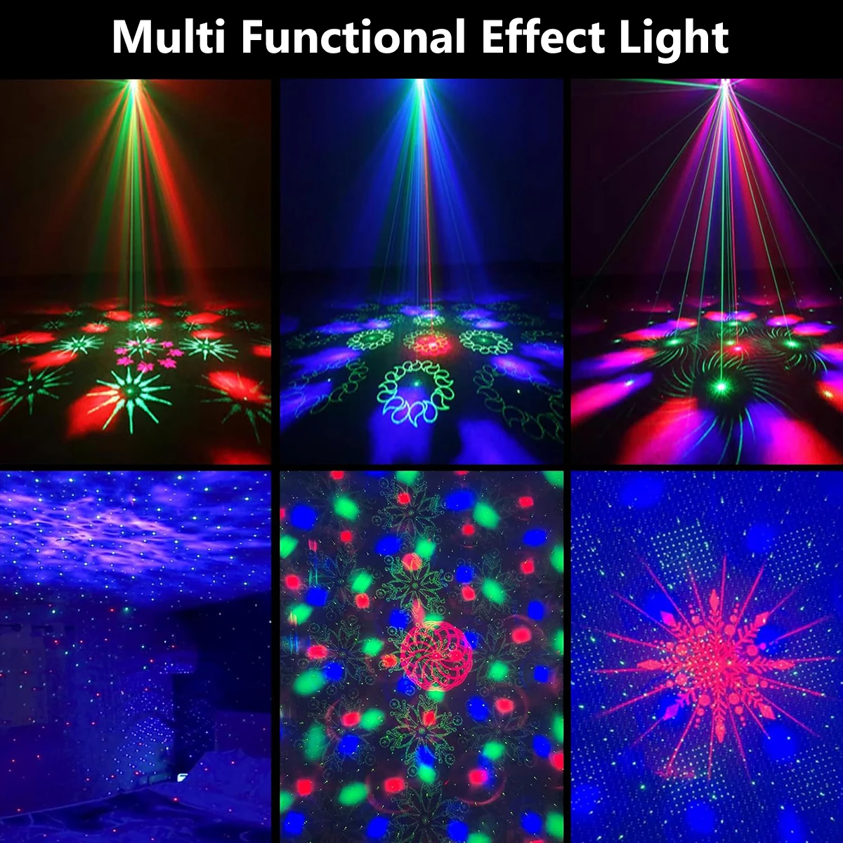 Lumière de scène Disco Dj lumière Disco stroboscopique danse son activé avec télécommande scène Rave lumière océan étoile projecteur pour Club