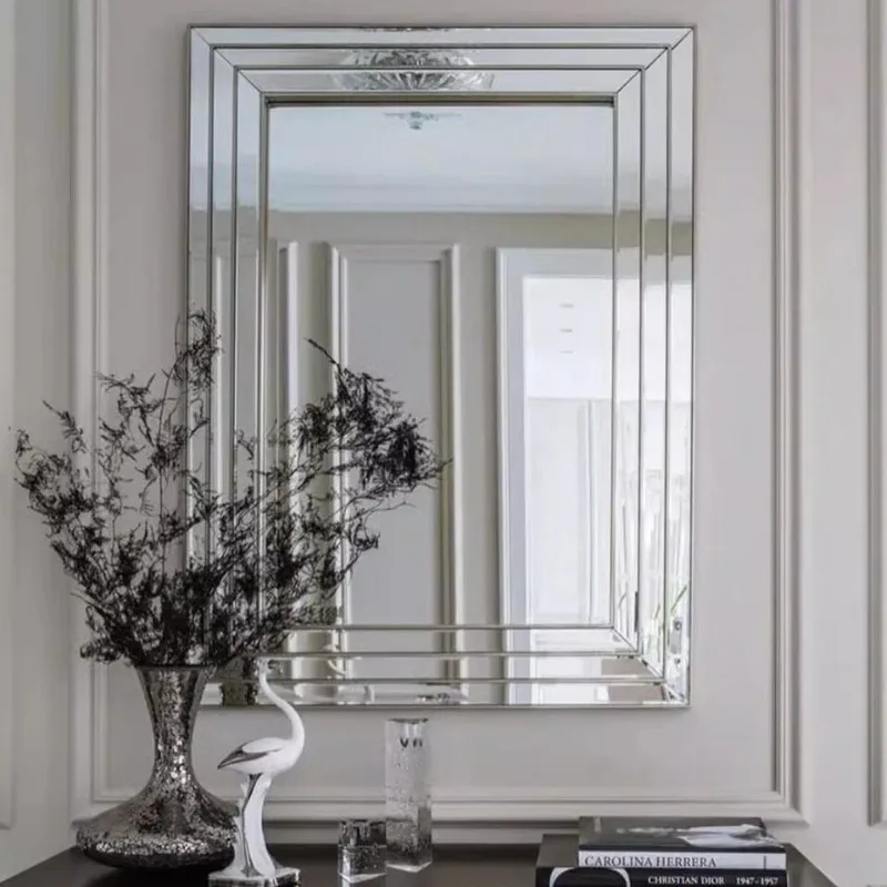 Nordic Bathroom Mirror Aesthetic Korean Style Dressing Table Modern Mirror Luxury Makeup Spiegel Wand Living Room Decorations