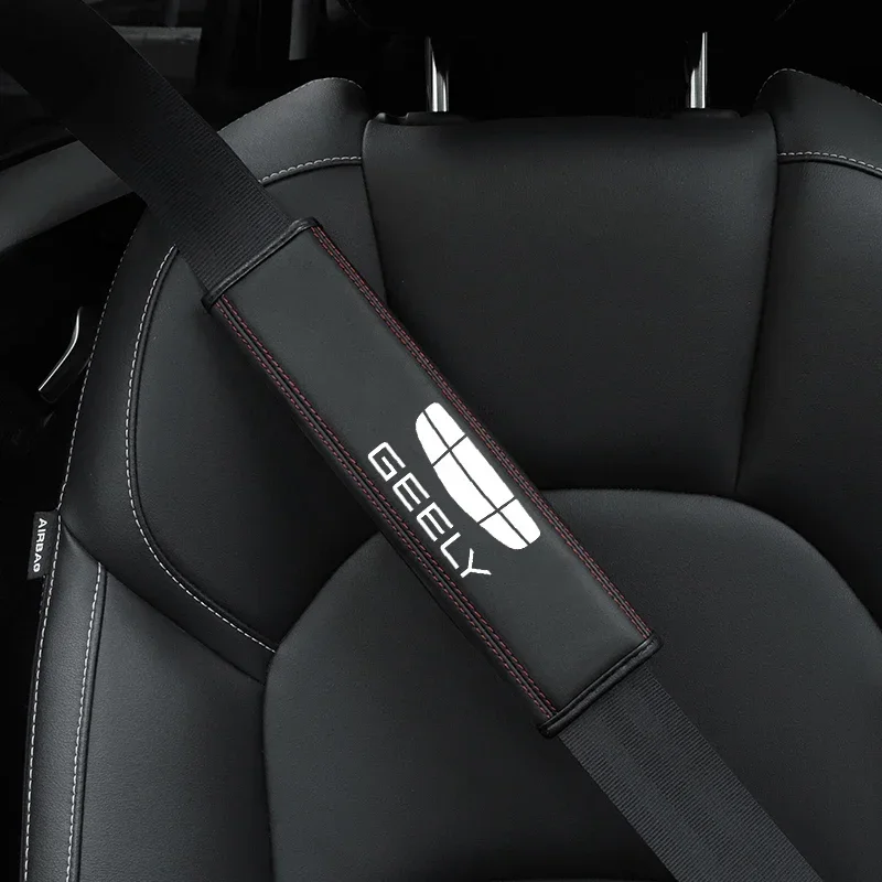 Чехол на ремень безопасности из воловьей кожи с верхним слоем для Geely Atlas SUV Boyue Borui Coolray Emgrand GE NL3 EX7 X7 EC7 GX7