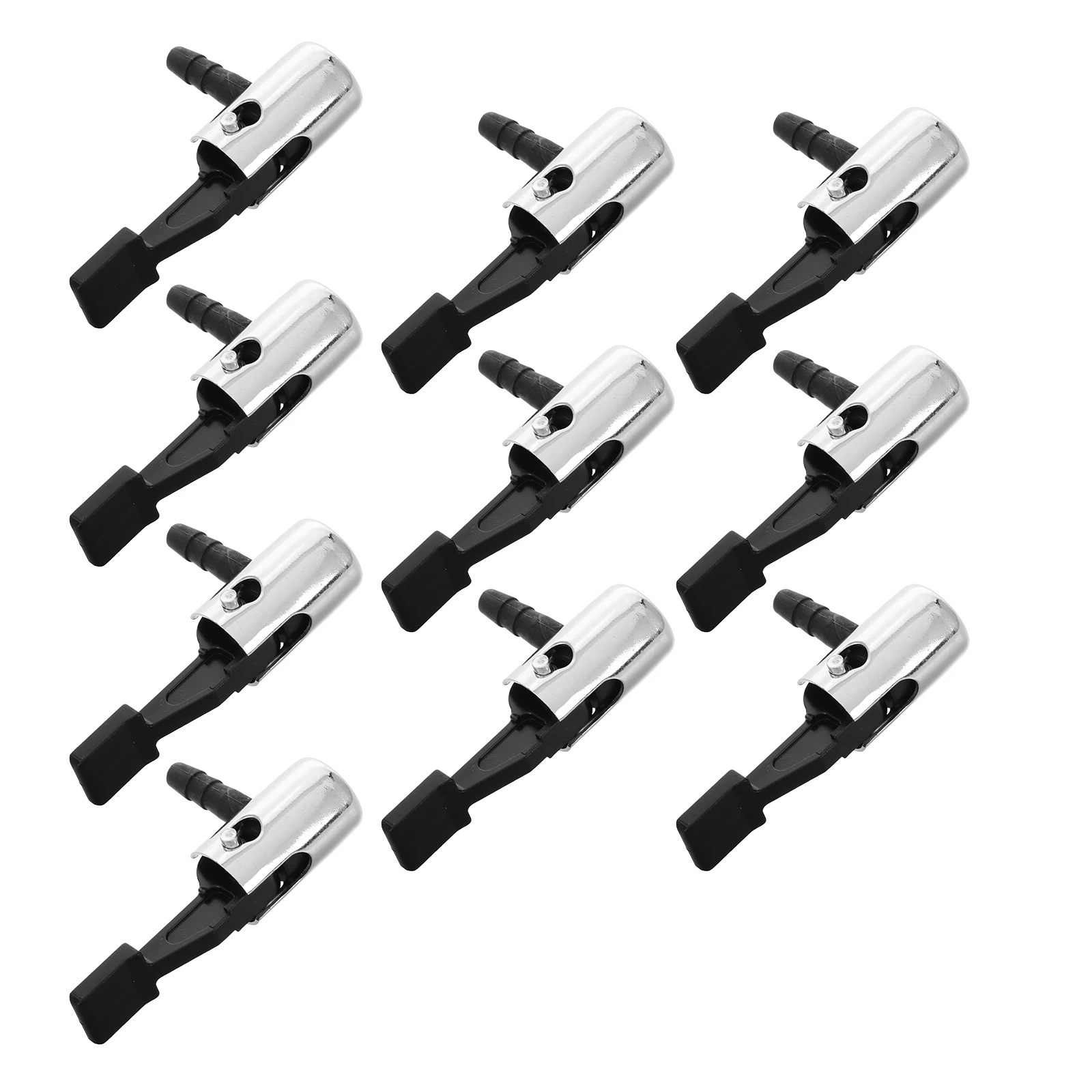 

10pcs Gas Nozzle Adapter Air Compressor Attachments Plastic Tire Pump Nozzle Clip on Chuck Valve Inflate Bicycle Tires