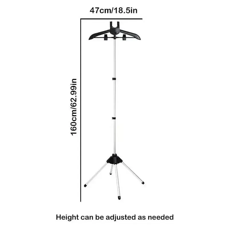 160cm regulowany stojak na ubrania do ubrań teleskopowy pionowy materiał wiszący i prasowanie stojący ręczny uchwyt do prasowania parowego