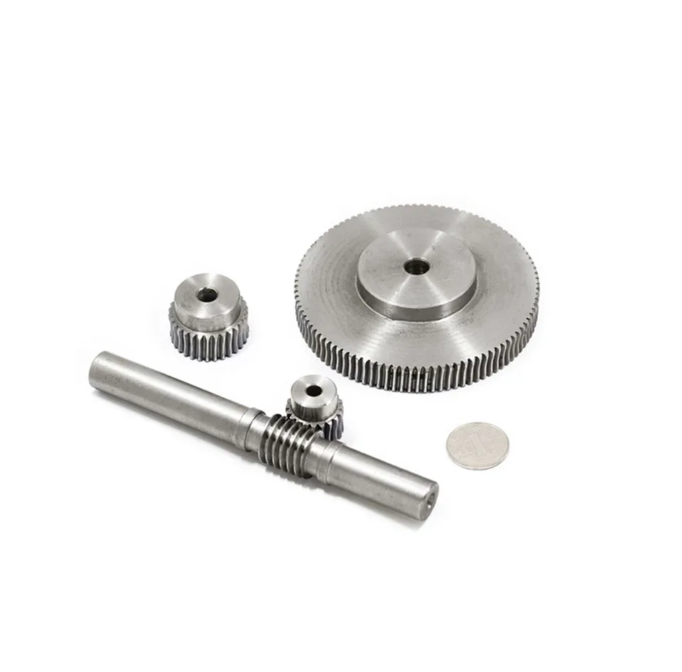 CYFANG Schneckengetriebe 1:90 – 93mm Außen-Ø, Edelstahl-Schnecke, Zinnbronze-Rad, Modul 1 – Länge 72mm/93mm