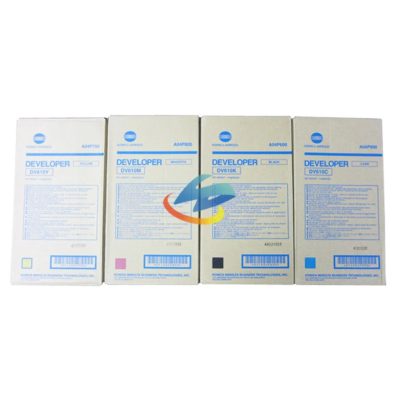 1PCS DV610 Developer Powder Compatible for Konica Minolta Bizhub C6500 C6501 C6000 C7000 C8000 DV-610 CMYK 1000g/bag Developer