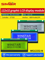 Winstar WG12232N 5V Screen 6800 SPI ST7920 122x32 Liquid Crystal Display 12232 Graphic LCD Yellow 122*32 Panel Module Screen