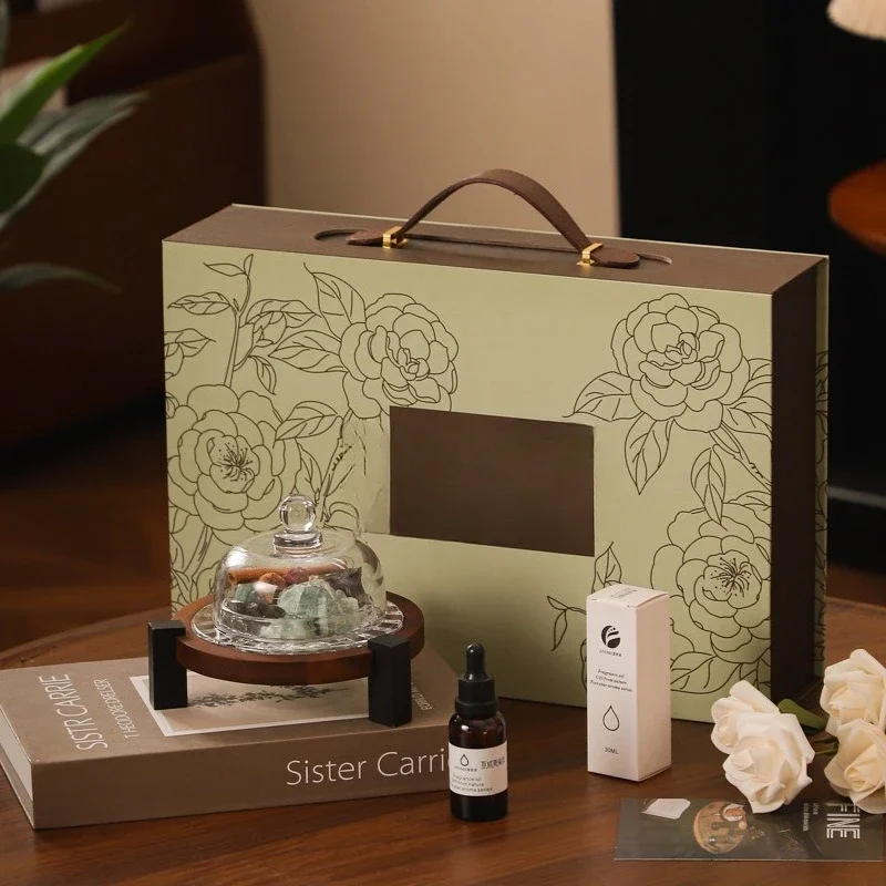 Essential oil spar creative gift box, bedroom fresh and diffused fragrance ornament, niche high-end aromatherapy candle gift set