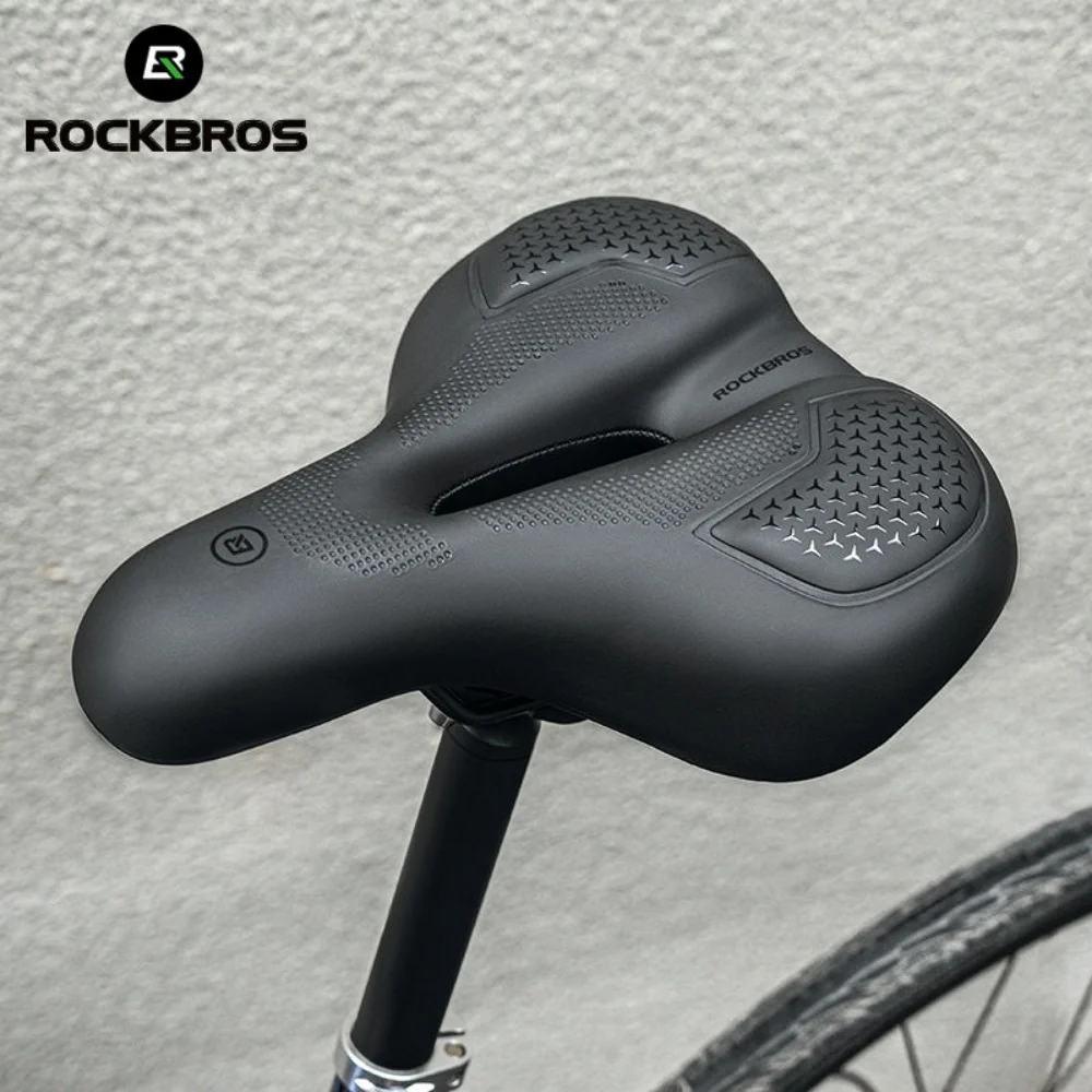 

ROCKBROS Bicycle Cushion Saddle, Comfortable Mountain Bike Road Seat, Shock Absorber Thickened Bicycle Riding Accessories