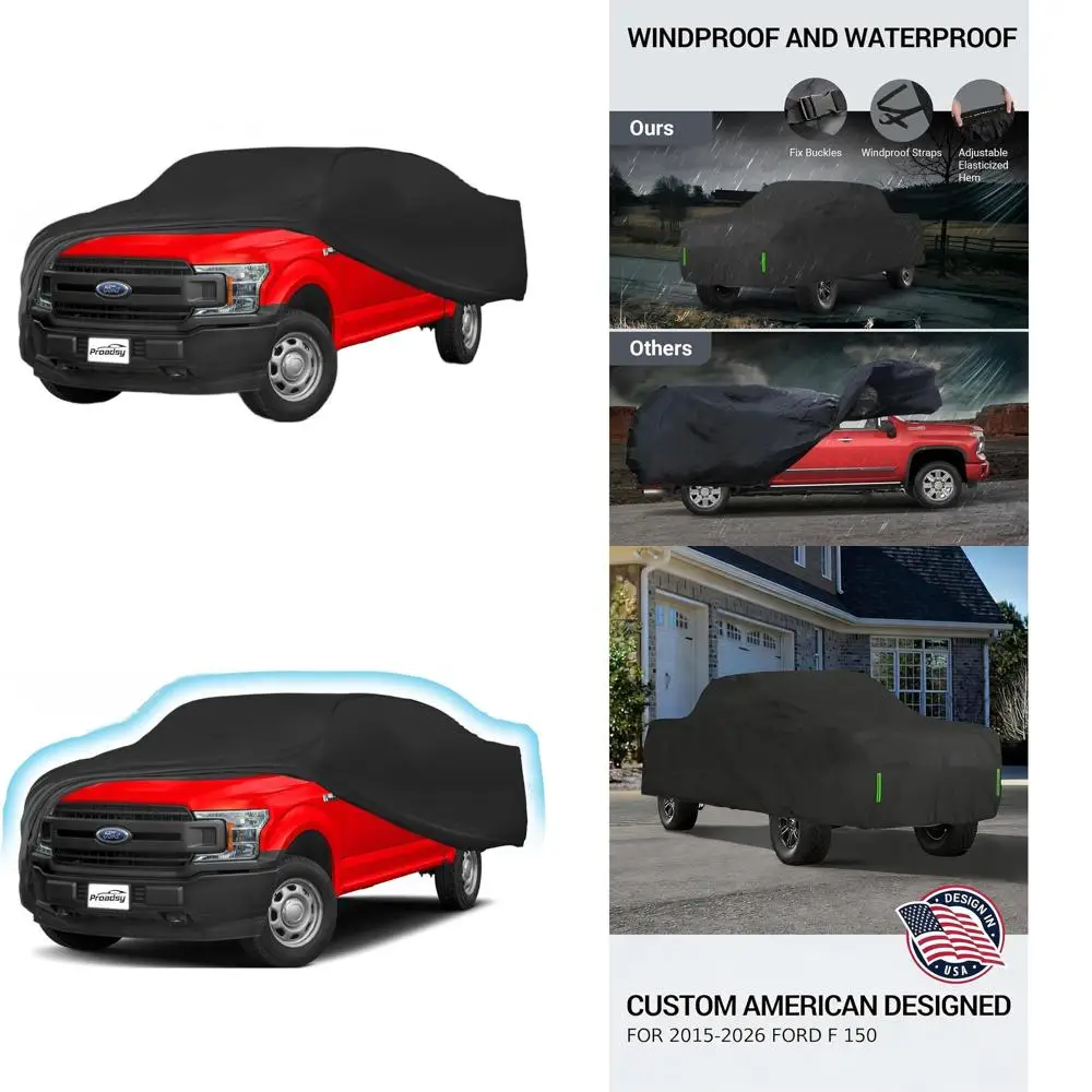 

Universal 4-Door F150 Extended Cab 6.5-ft Bed Car Cover, Weatherproof, UV, Dust, Snow Protection for 2008-2026 Models