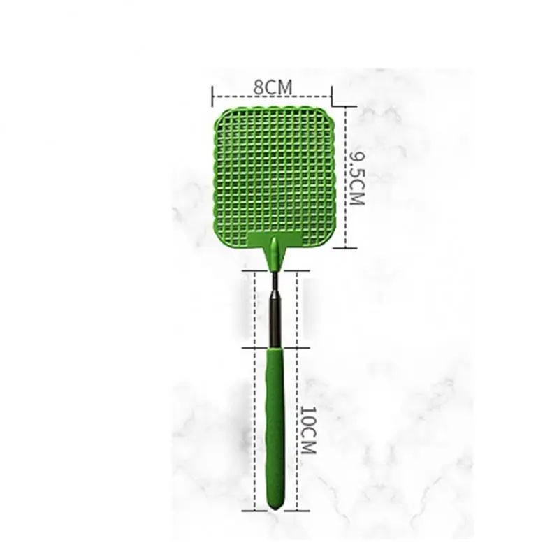 

1pc Mini Retractable Plastic Fly Swatter; Stainless Steel Non-slip Handle; Summer Mosquito Swatter; Fly Killer For Home Garden