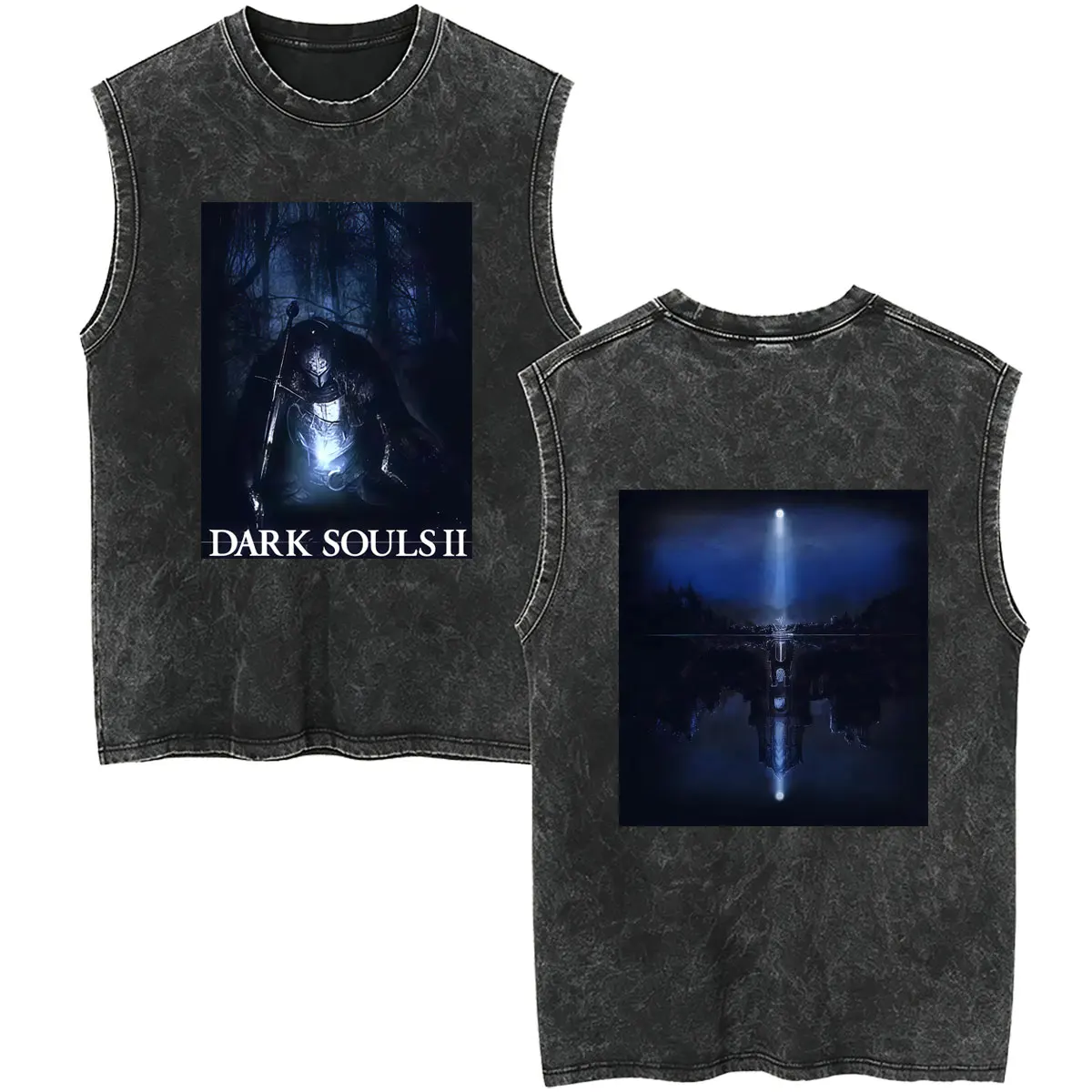 Game Dark Souls Praise The Sun Vintage Washed Tank Tops Men Women Vintage Gothic Rock Sleeveless Vest Unisex Fashion Streetwear