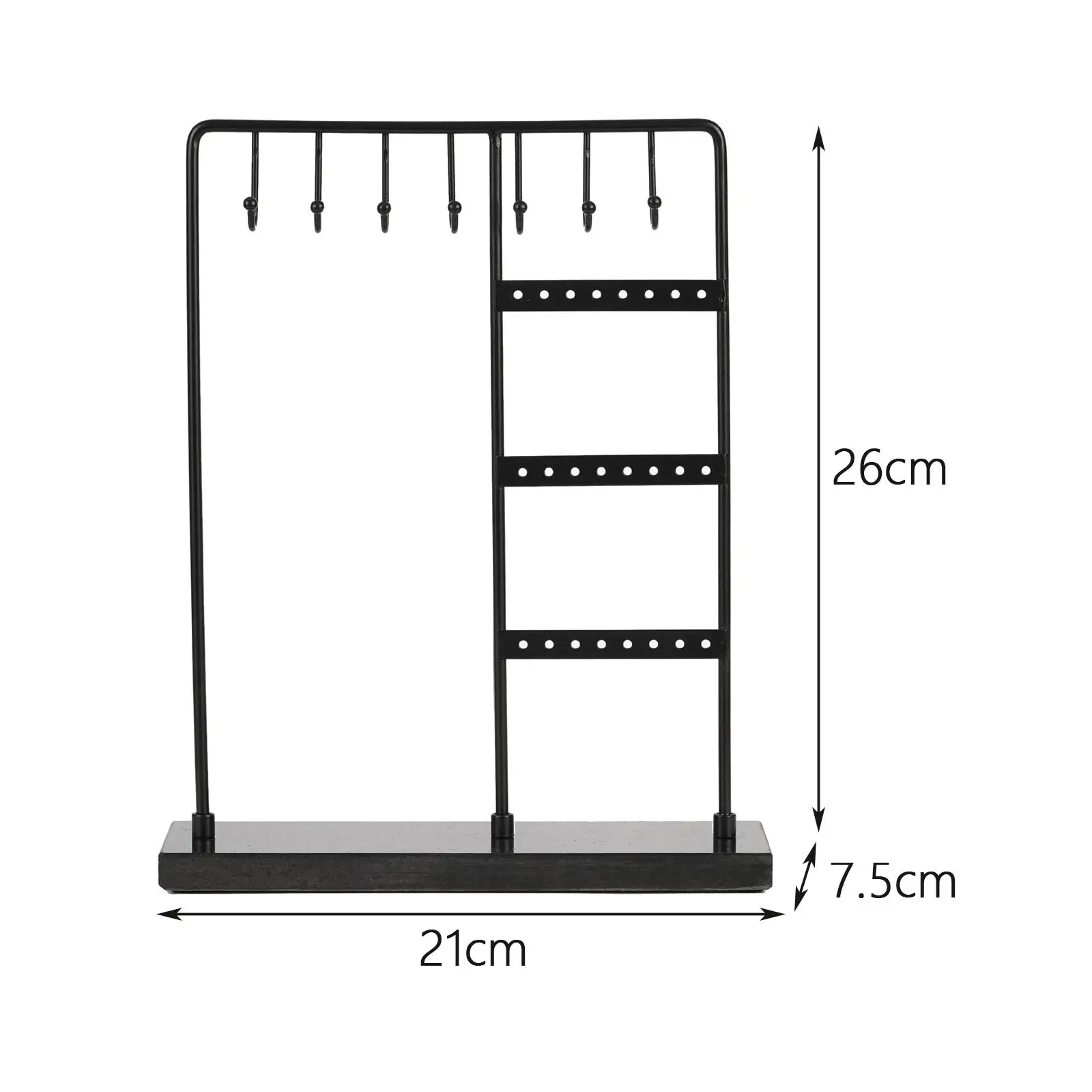 

Necklace Earring Hanging Stand Jewelry Towers for Vanity, Dresser Top, or Bathroom Counter Sturdy and Stable Size 10x8x3inch