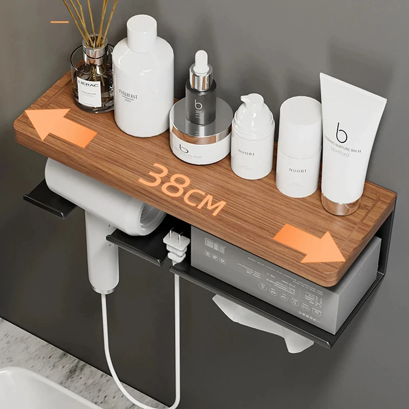 Hairdryer holder,wood Hair dryer holder,Hair Tools Styling Organizer for Bathroom,bathroom organizer storage.bathroom shelves