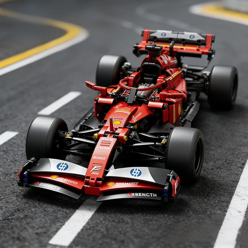 새로운 1000+개 기계식 블록 레이싱 시리즈 DIY STEM 교육용 장난감 세트 창의적인 모델 조립 선물 어린이 청소년용