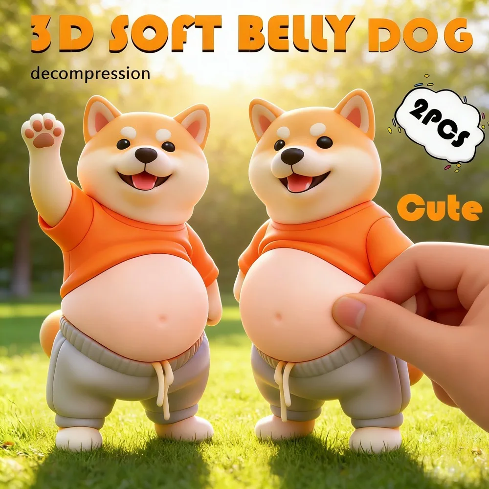 2Pcs 3D Shiba Inu S…