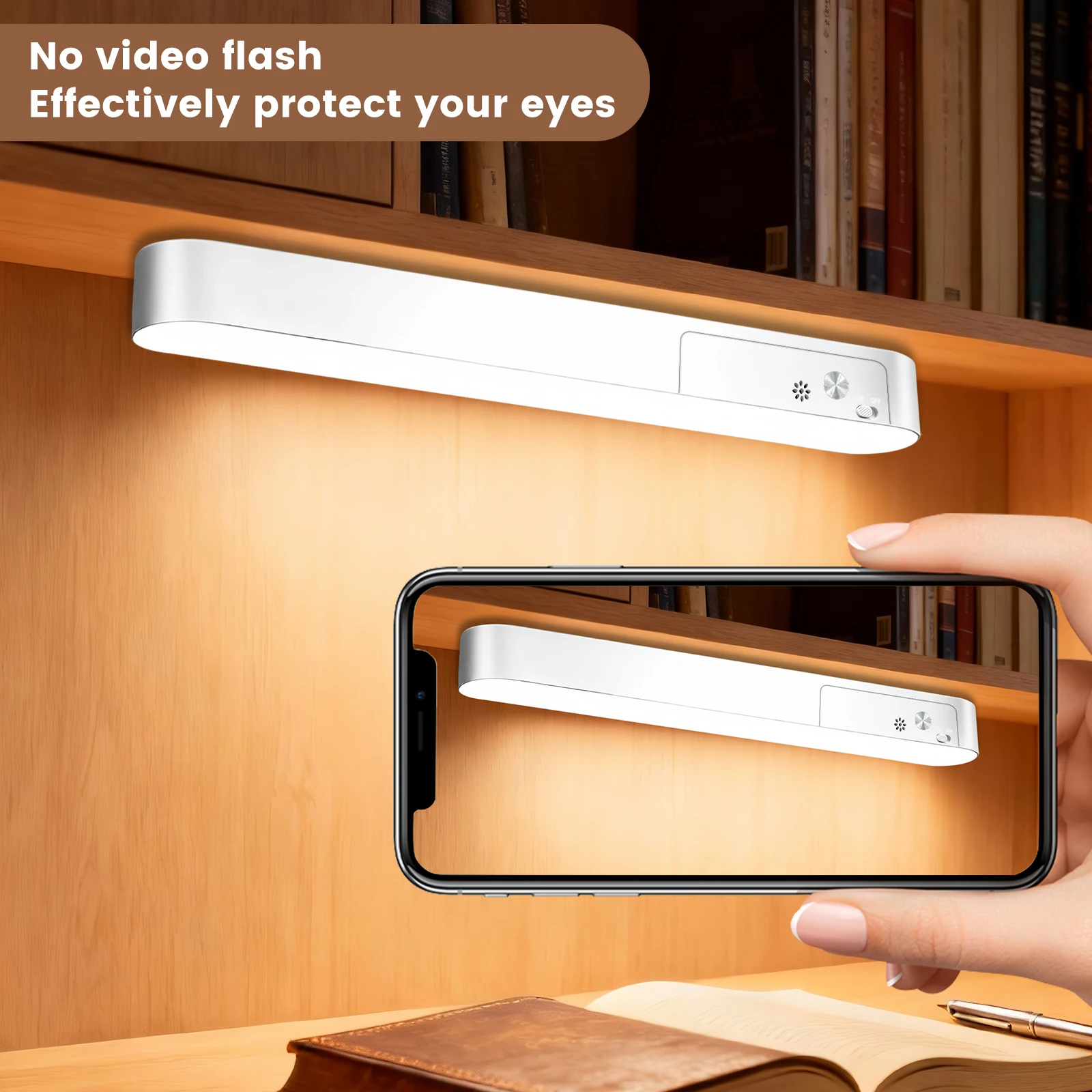 Magnetic Cabinet Light 5V USB 3Color Adjusted Eye-care Table Lamp LED Light Bar Stepless Dimming Desk Lamp Closet Wardrobe Night