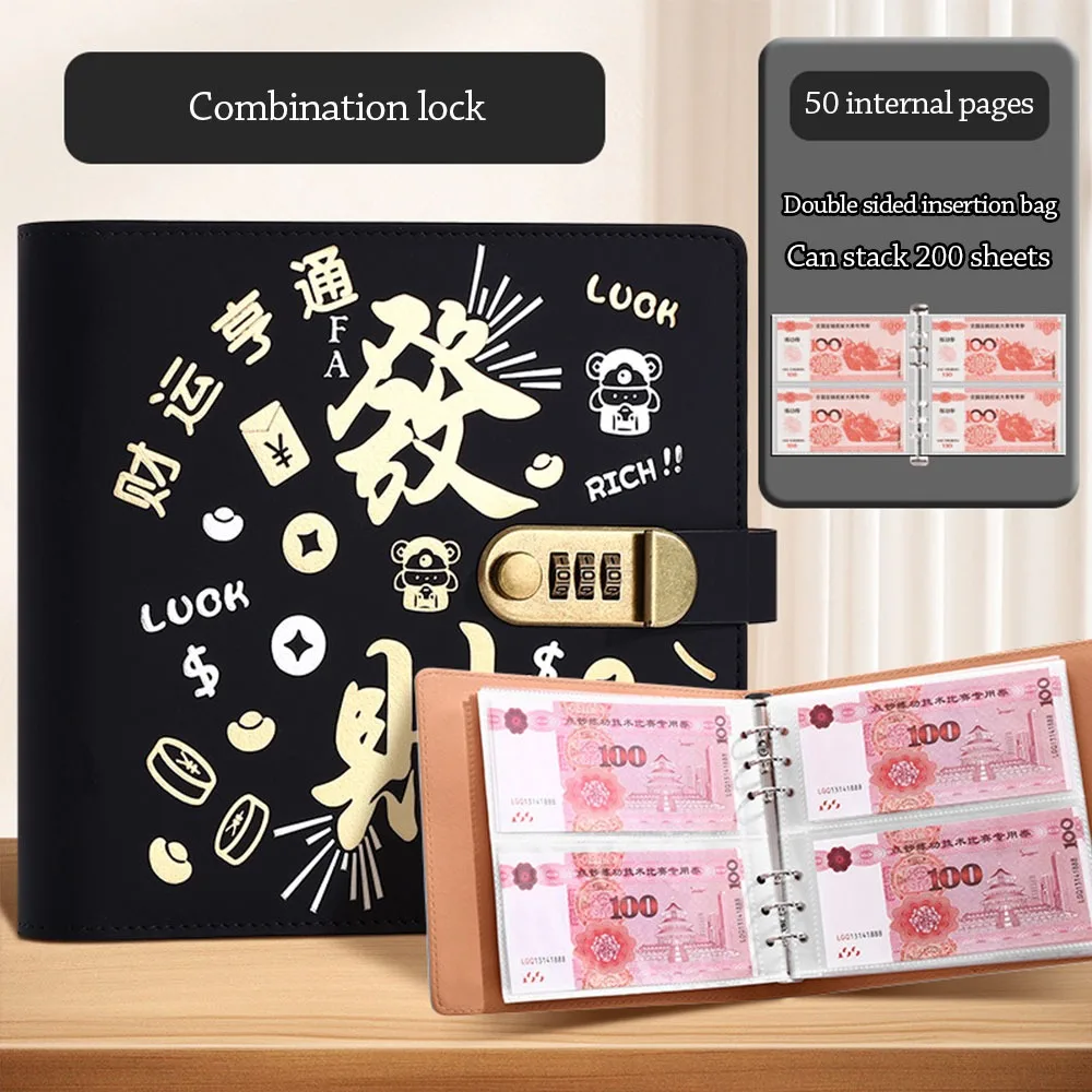 With Password Lock 200 Envelopes Money Saving Challenge Save Money Get Rich Savings Binder Reusable Portable
