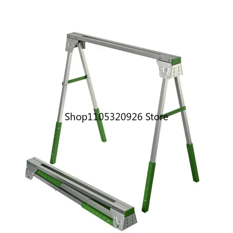 NH-SH001-3 Foldable Metal Saw Frame Sawhorse Workbench - Portable Iron Work Platform Load-Bearing Sawhorse for DIY Projects