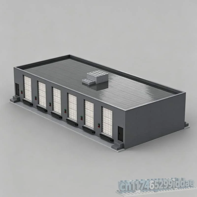 2538PCS Industrial Warehouse Building MOC Custom Building Blocks Architecture Model DIY Creative Assembly Modern Structure Gift