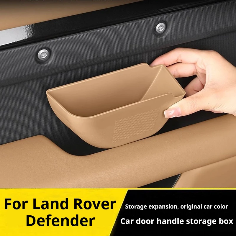 Compatible With For Land Rover Defender 90 110 130 2020-2026 Silicone Door Storage Box Organizer Tray Non Slip Interior Trim