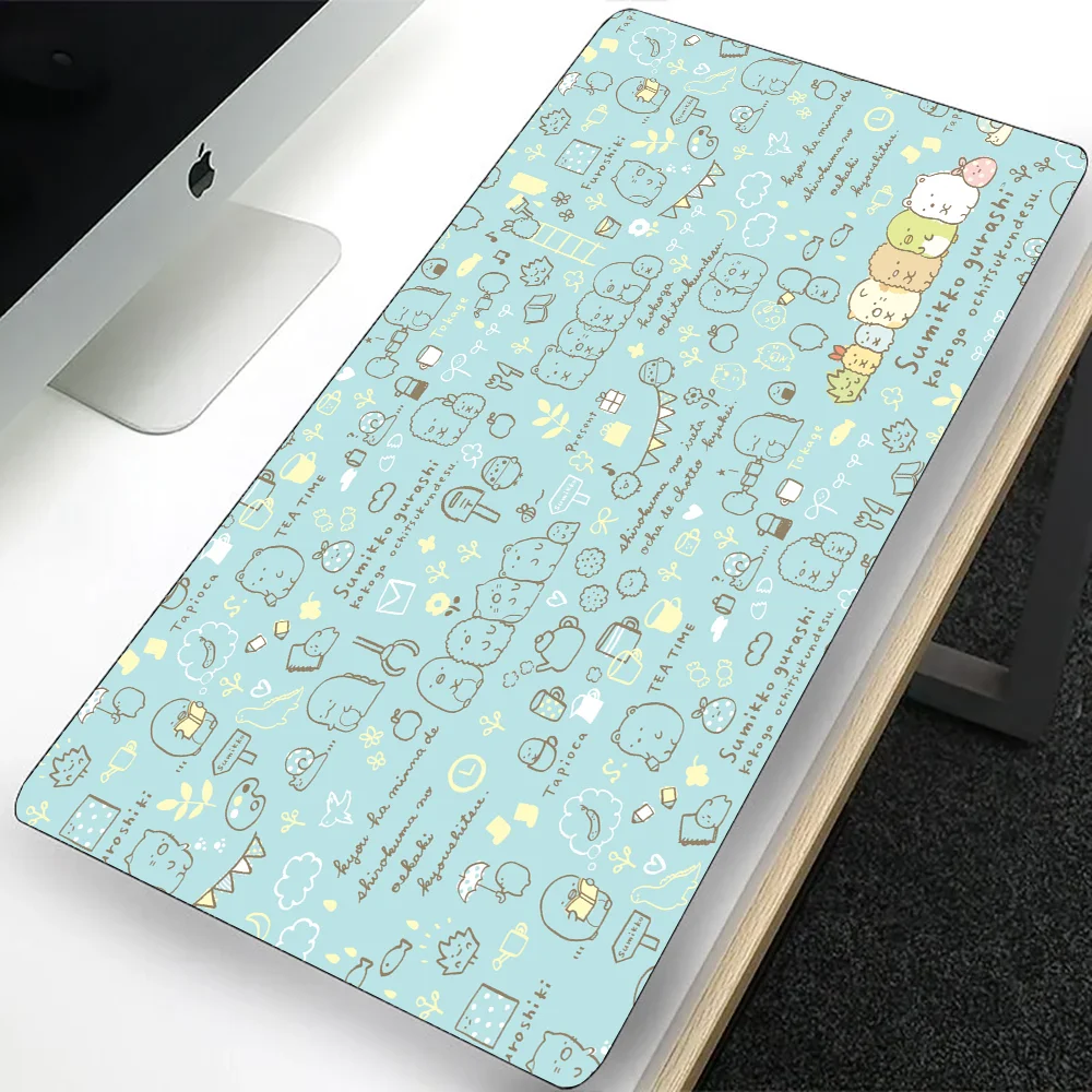 Sumikkogurashi-alfombrilla de ratón grande para Gaming, alfombrilla de ratón para ordenador portátil, alfombrilla de escritorio para oficina, XXL