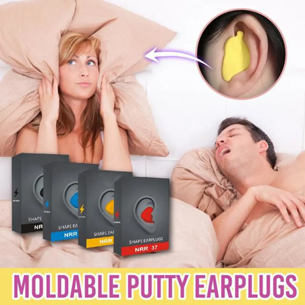 1 Pair Design Ear Plugs Noise Blocking Soundproof Anti-Slip Ear Plugs For Noise Reduction Soft Comfortable Sleeping Ear Cap