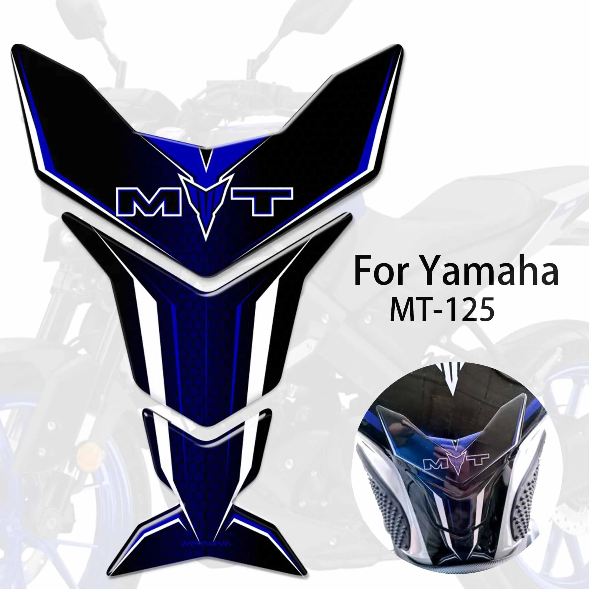 Fit Yamaha MT125 3D Adhesive Decal Stickers Emblem Badge Logo Side Fairing Symbol Protection