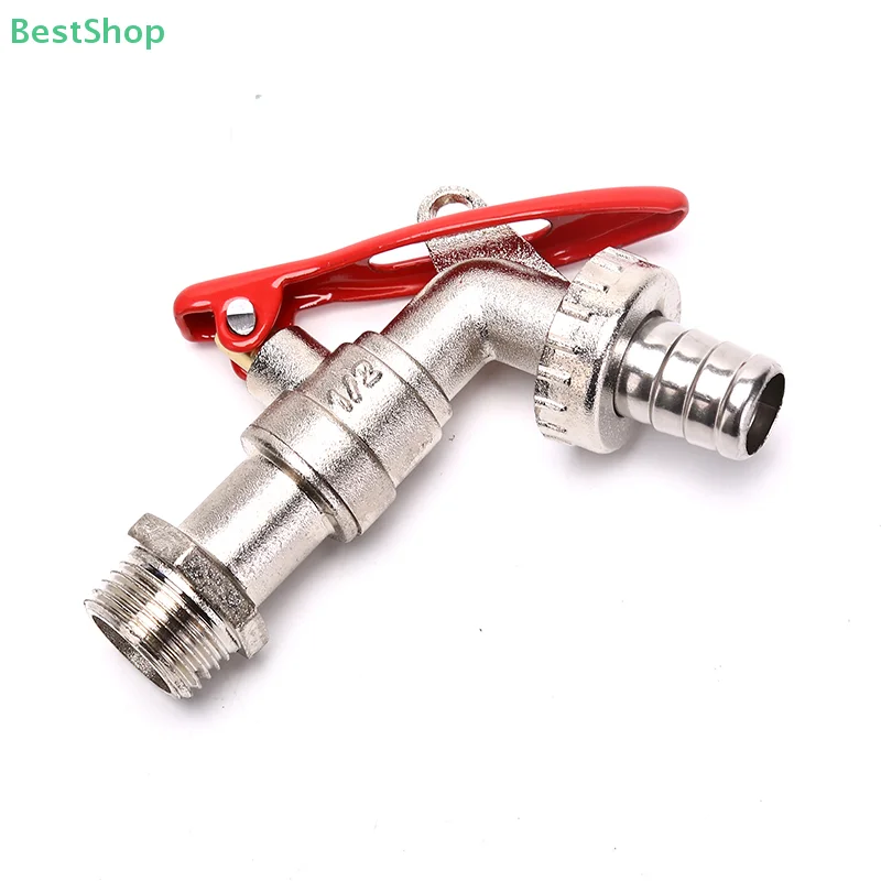 〔RebeccAlloy 1/2 Inch Brass Thread Water Tap Lockable Faucet Garden Hose Faucet with Lock Water Tank Connector Replacement Tools