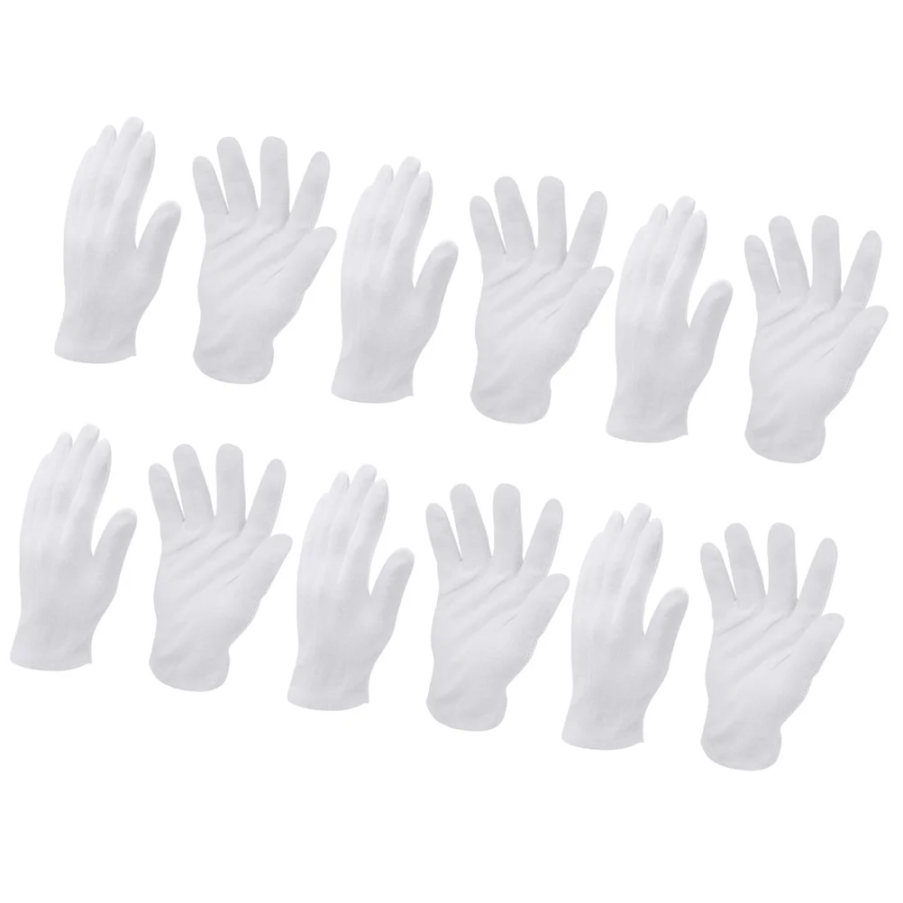10 пар рабочих перчаток, хлопковые дышащие прочные защитные перчатки для садоводства и промышленной уборки, белые Xl