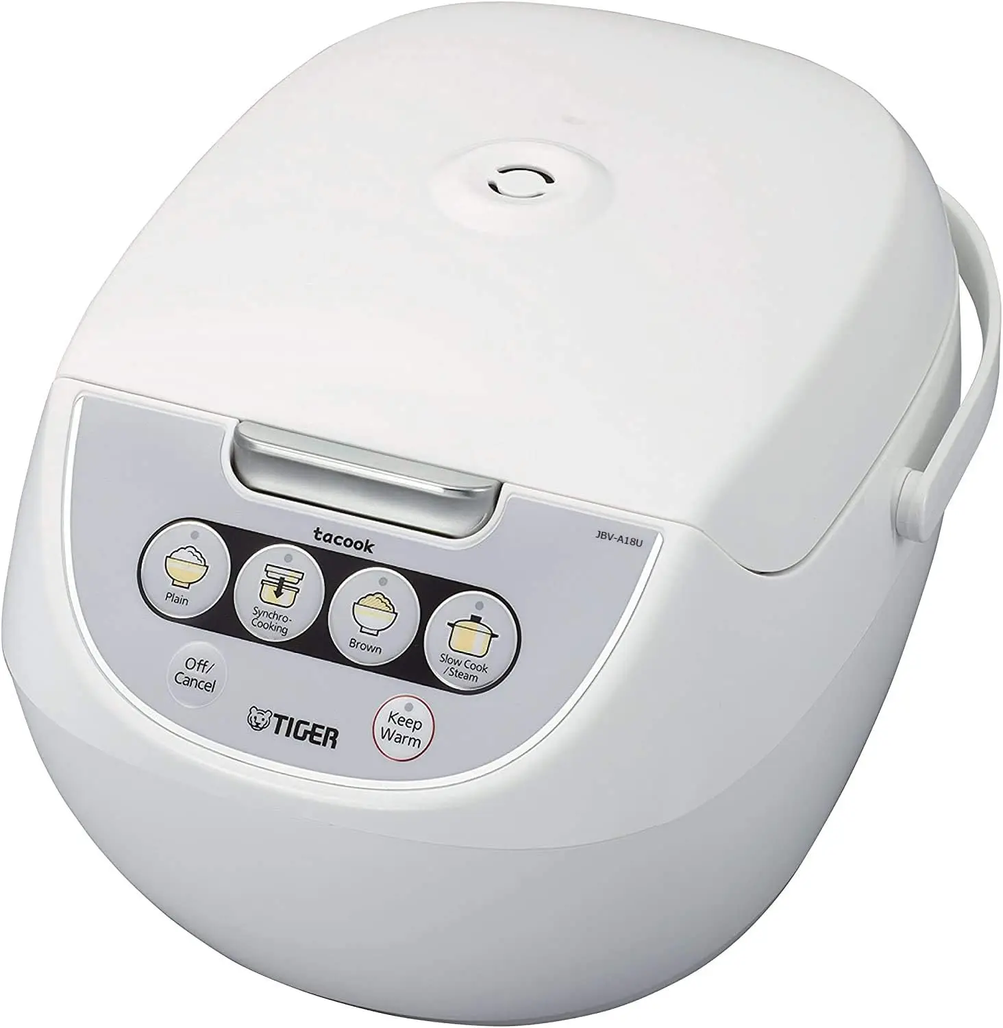 

10-Cup Micom Rice Cooker with Steamer & Slow Cooker, White - Syncro-Cooking Function