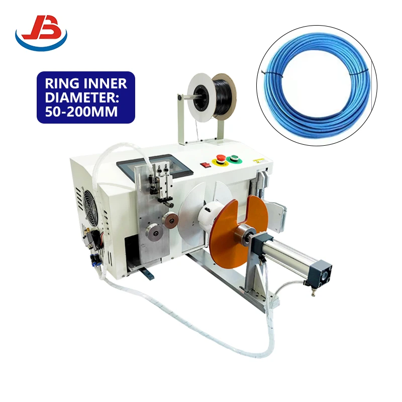 Automatic Meter Count Cable Wire Binding Length Measuring Cutting Coil Winding Alignment Bunding Twist Tying Machine