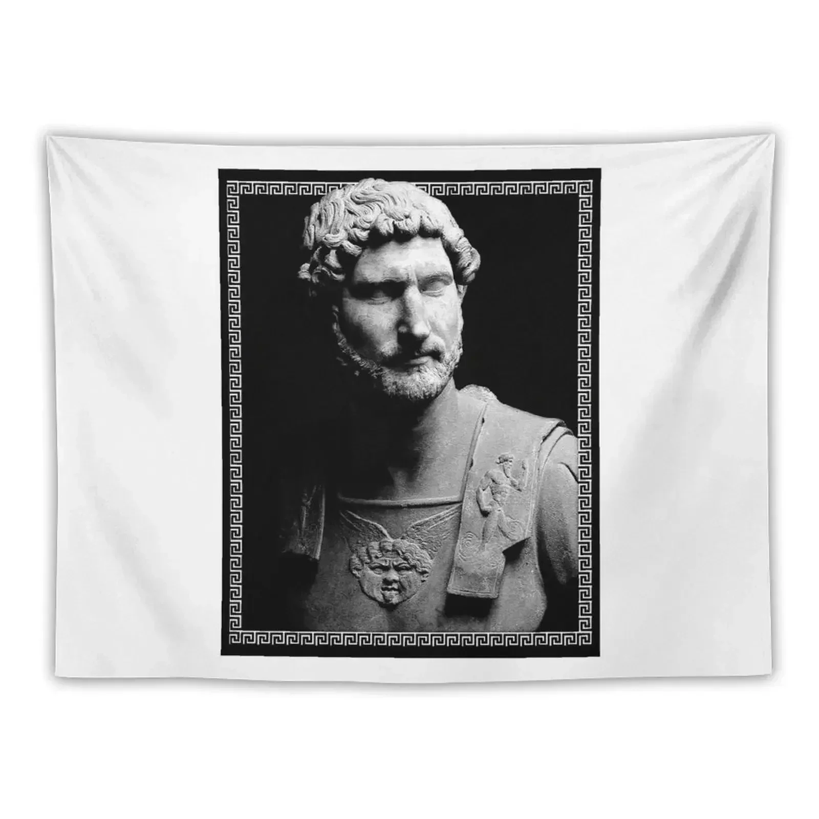 Roman Emperor Hadrian - Marble Bust Mosaic Tapestry Decorations For Room Bedroom Organization And Decoration Tapestry