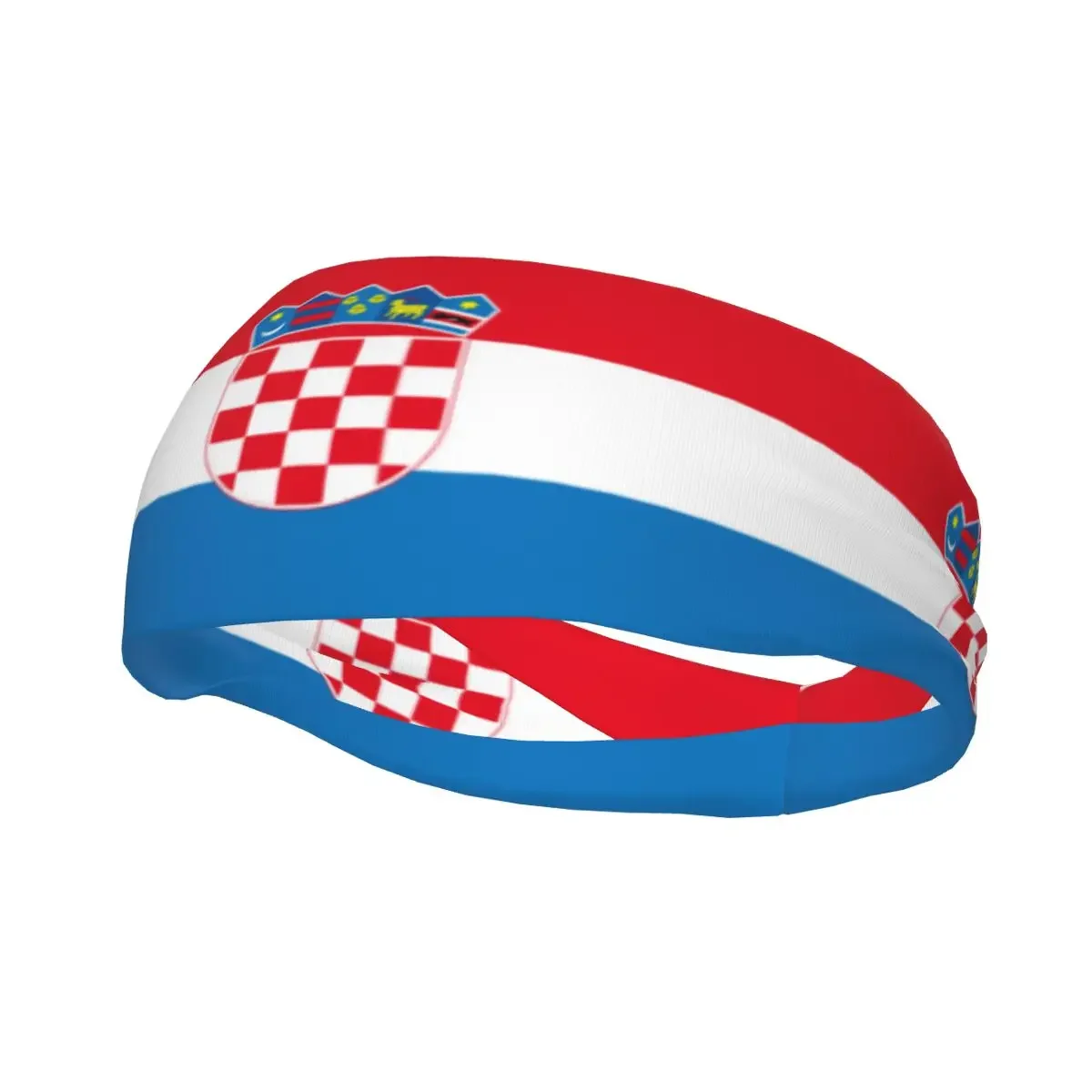 Flag Of Croatia Athletic Headband Elastic Sweatbands Women Men Basketball Sports Gym Fitness Sweat Band Volleyball Tennis