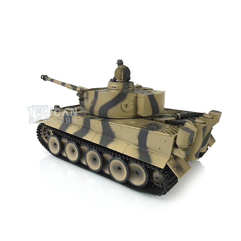 1/16 HENG LONG 7.0 Plastic Ver German Tiger I RTR RC Tank 3818 Model 2.4Ghz Radio Remoted Panzer Boys for Toys TH19098-SMT4