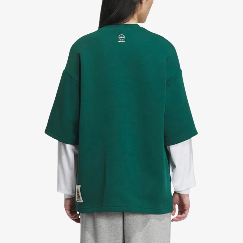 Adidas genuine Neo couple style 2-in-1 sports round neck sweatshirt top IS2793