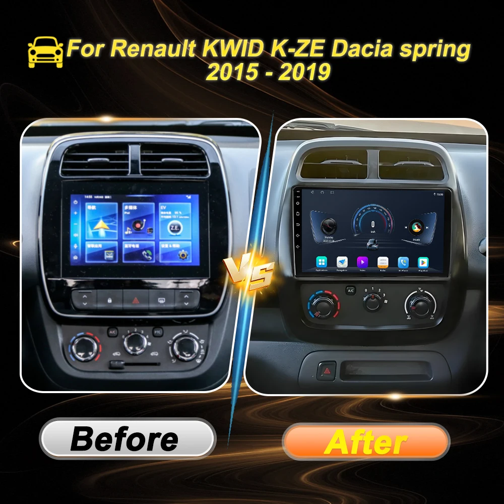 السيارات Carplay Autoradio 2 Din لرينو كويد K-ZE داسيا ربيع 2015 - 2019 راديو السيارة الوسائط المتعددة مشغل فيديو الملاحة لتحديد المواقع BT #2