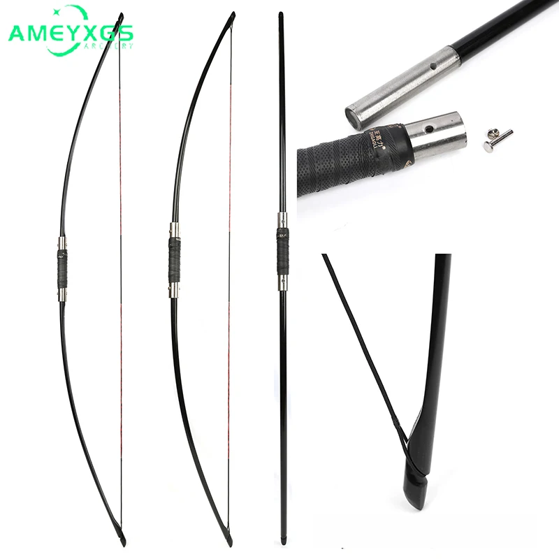 

25-70 фунтов изогнутый лук для стрельбы из лука, длинный лук, разделенный лук для левой/правой руки, универсальный для охоты на открытом воздухе, аксессуары для стрельбы