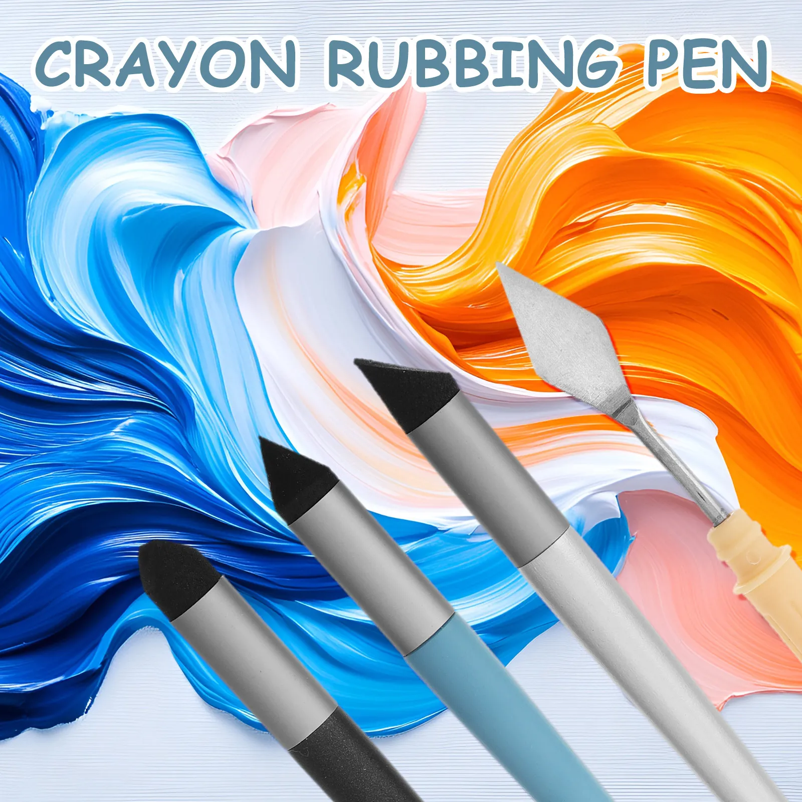 

1 Set Oil Pastel Blending Tools Artist Blending Sponge Pen with Scraper Sponge Ball Brush Drawing Tools for Smooth Transitions