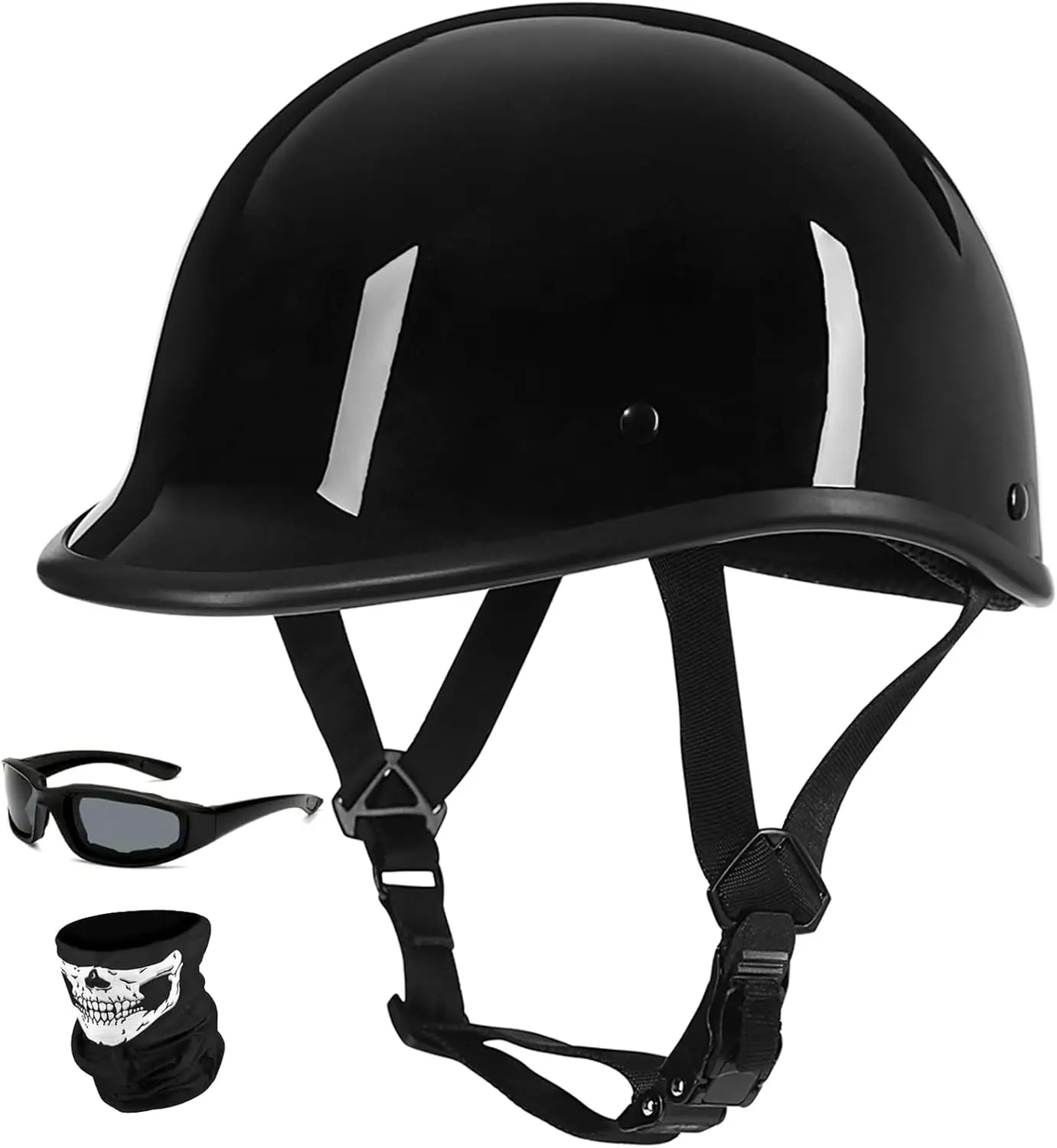 Vintage Motorcycle Half Helmet - Lightweight Low Profile Open-Face Half-Face Helmet u2013 DOT Approved