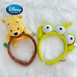 Disney Plush Winnie the Pooh Doll Headband Cartoon Alien Pooh Disneyland Headwear Adult/Child Cute Hair Band Girl Birthday Gift