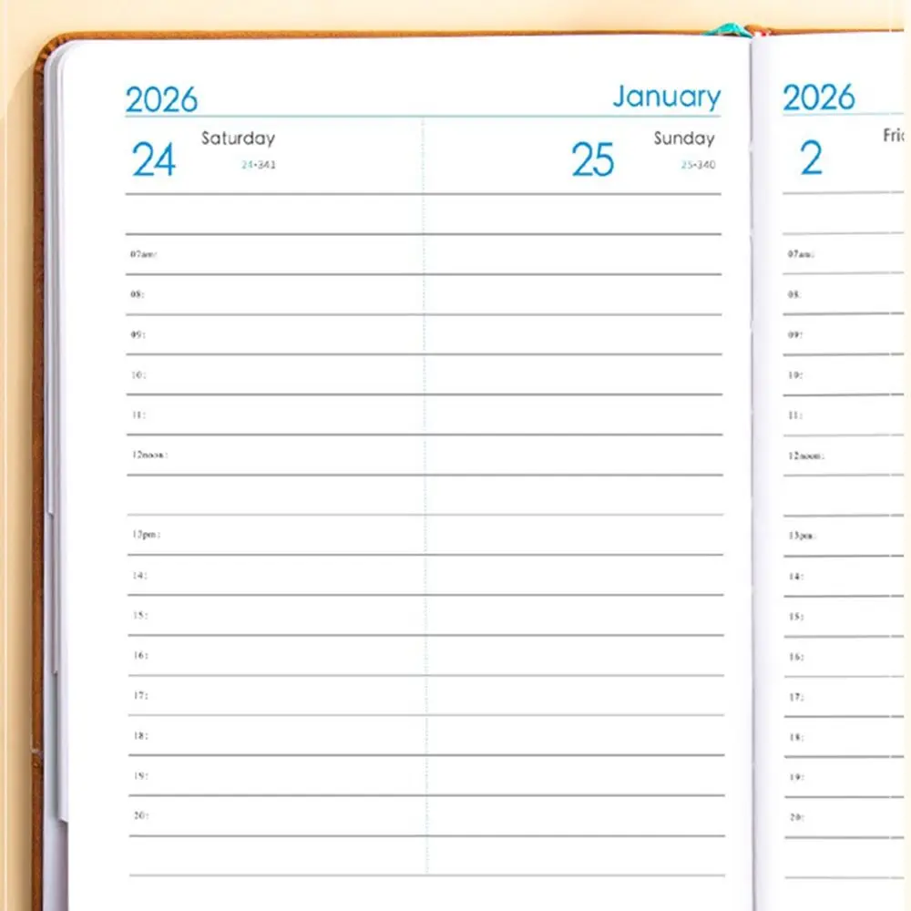 الإنجليزية 2026 جدول مخطط المفكرة 12 شهرا المرجعية 365 يوما كفاءة دفتر سميكة ورقة بسيطة مذكرات الكتابة منصات #2