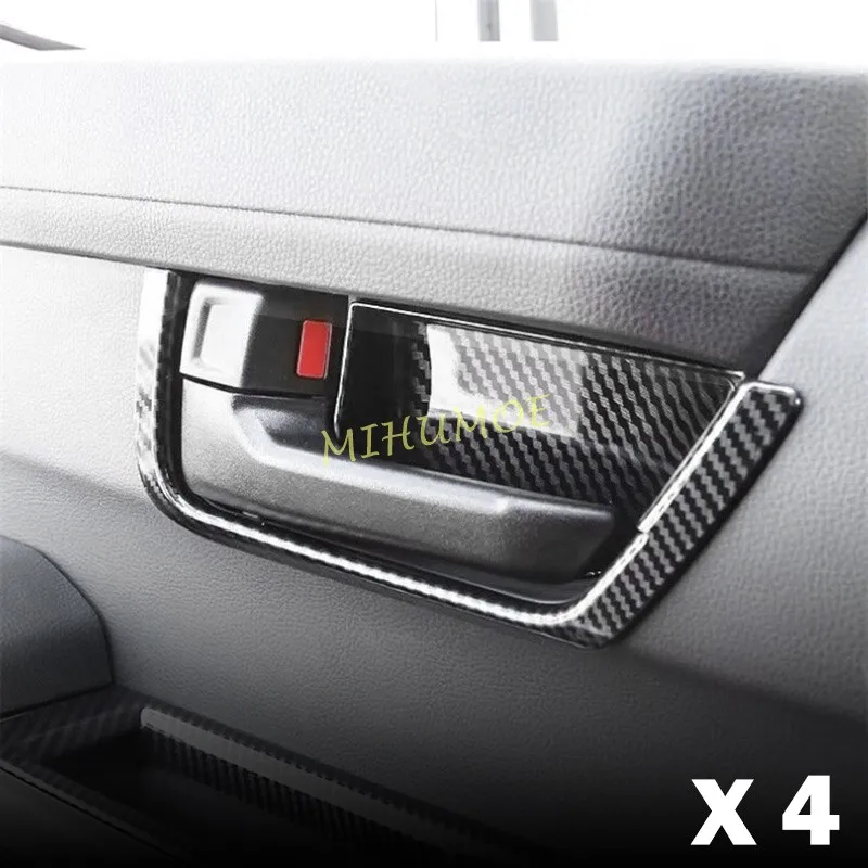 

For 2024 2025 Toyota Tacoma 4-Door Carbon Fiber Interior Door Handle Surrounds Cover Trims