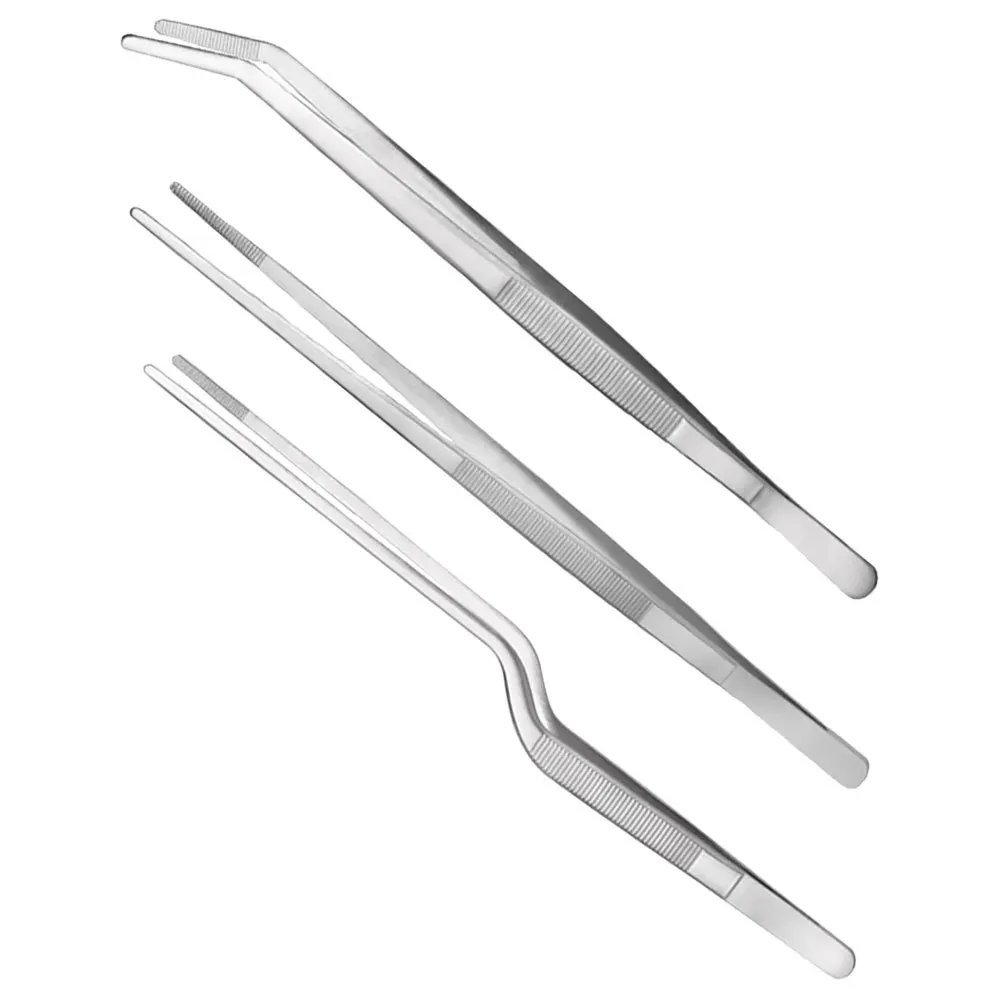 

1 Set Stainless Steel Tweezers Kitchen Tongs For Cooking Grilling Plating Fish Bone Removal Culinary Tool Chef Cooking Utensils