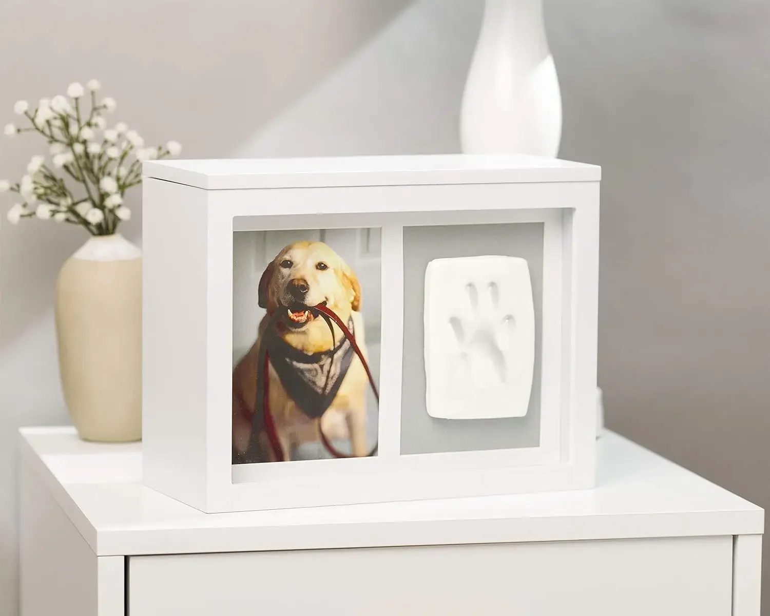 Modern Style Customizable Wood Box for Pets Ashes Memorial Dog and Cat Urn/Casket with Patterns