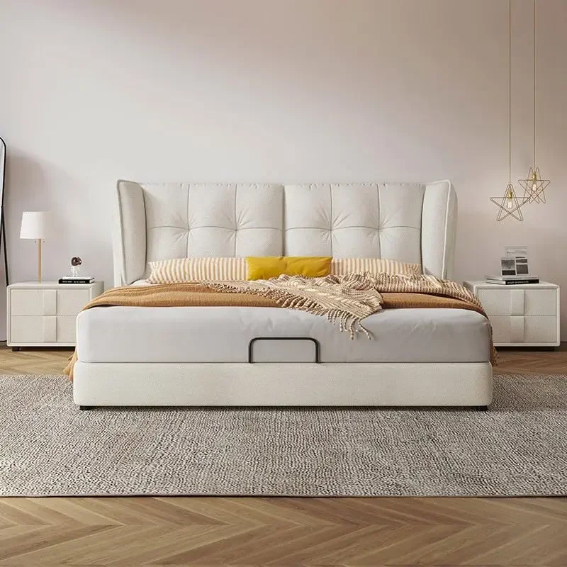 2025 GEDO Hot Sale Cheap Modern Fabric Bed Versatile Bed With Storage and Bedside Table Bedroom Furniture